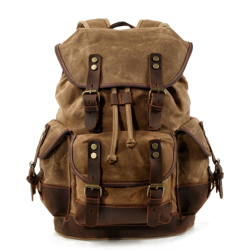 Atlas | Vintage Canvas Leder Wanderrucksack