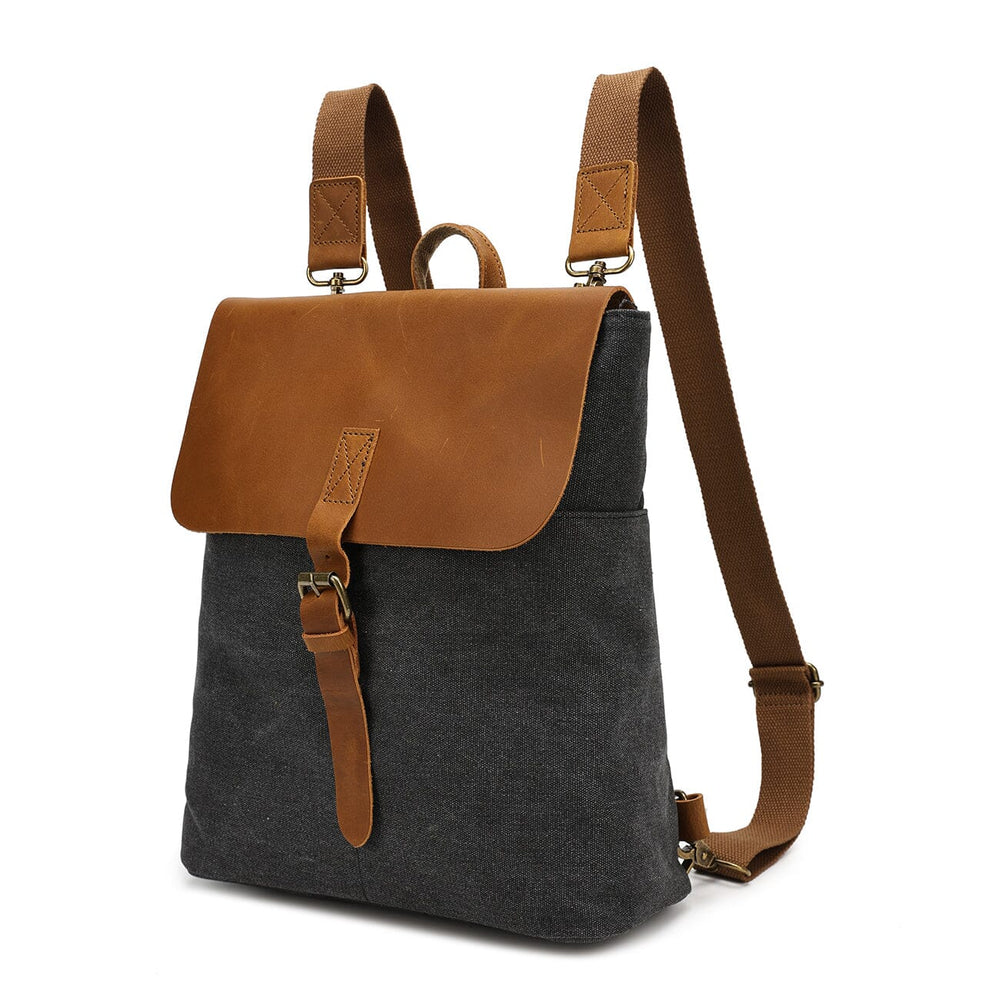 Sorelia | Minimalistischer Vintage-Rucksack aus Canvas und Leder