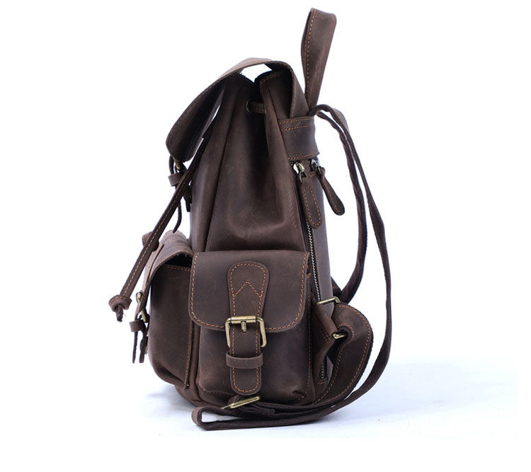 Roux | Vintage-Lederrucksack mit Schnalle
