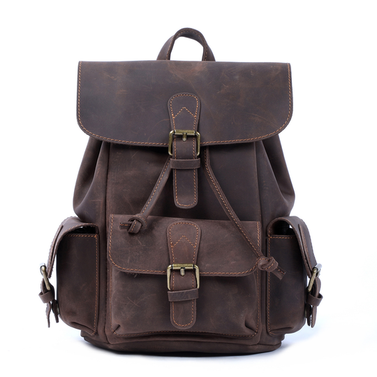 Roux | Vintage-Lederrucksack mit Schnalle