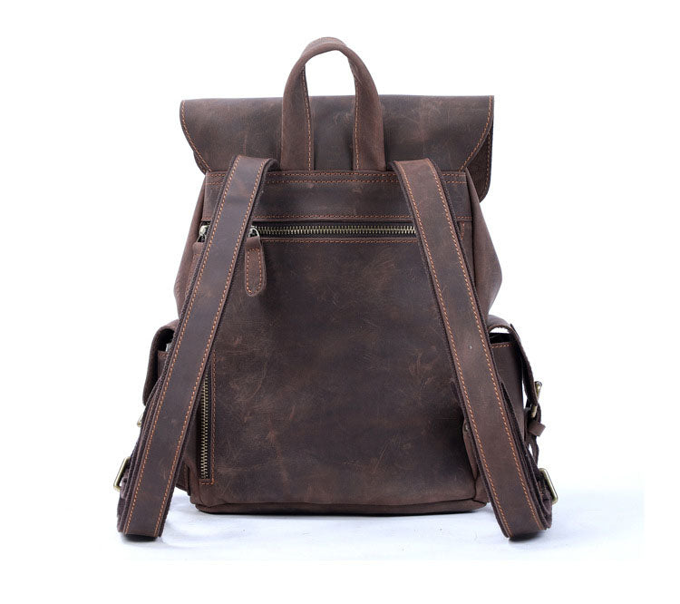 Roux | Vintage-Lederrucksack mit Schnalle