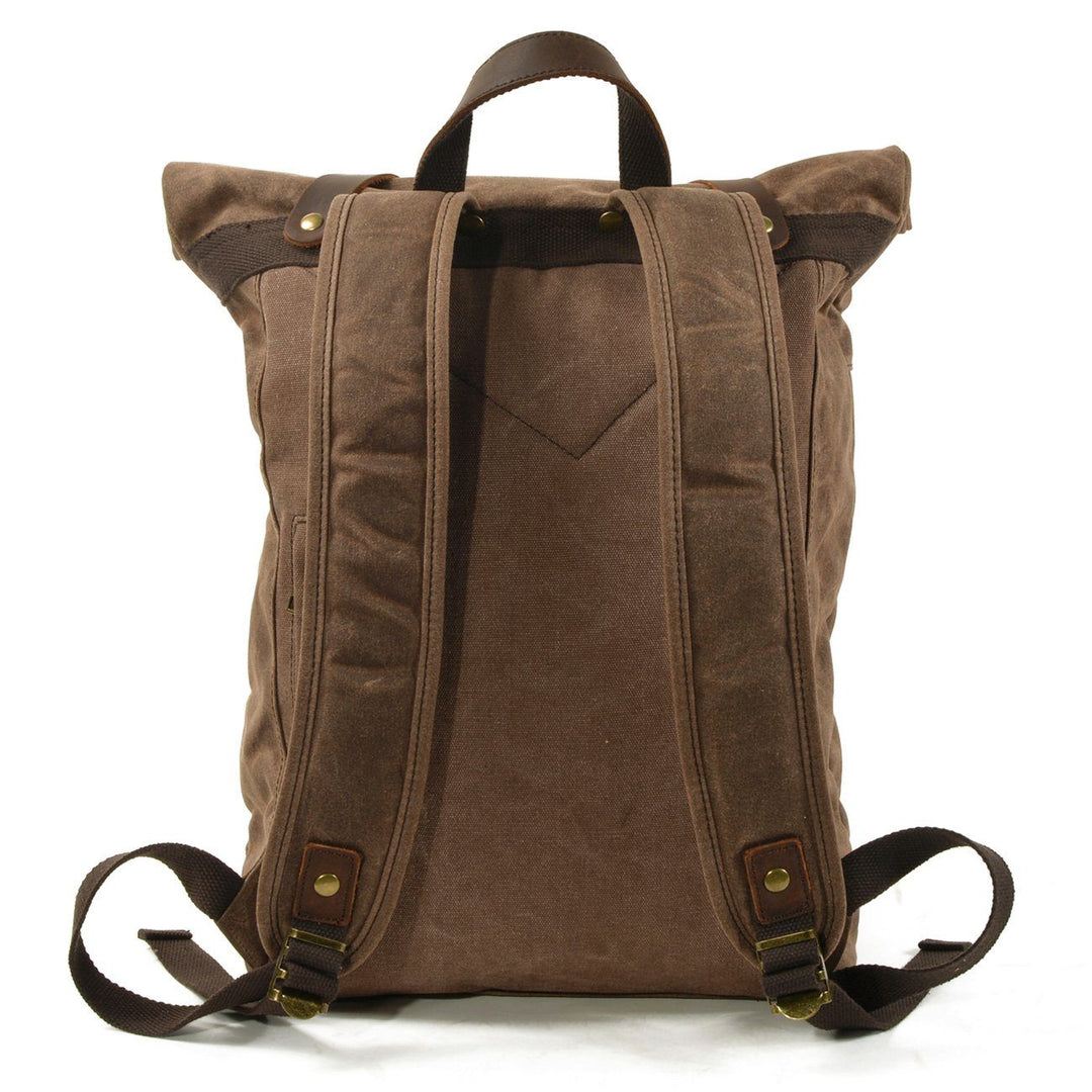 Lennox | Robuster Rolltop-Rucksack aus Canvas und Leder