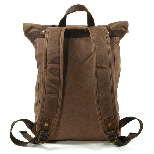 Lennox | Robuster Rolltop-Rucksack aus Canvas und Leder
