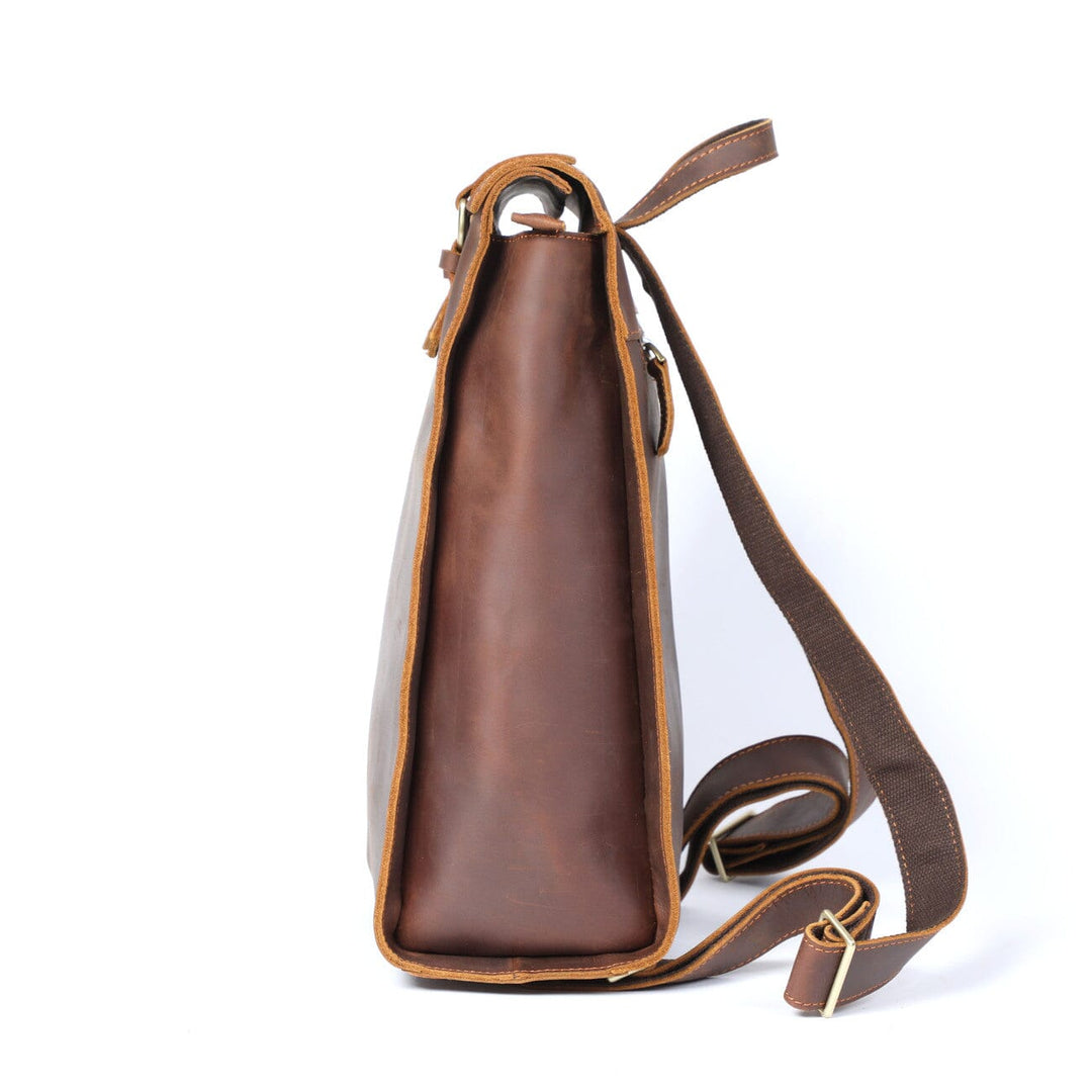 Alder | Vintage-Lederrucksack mit Klappe