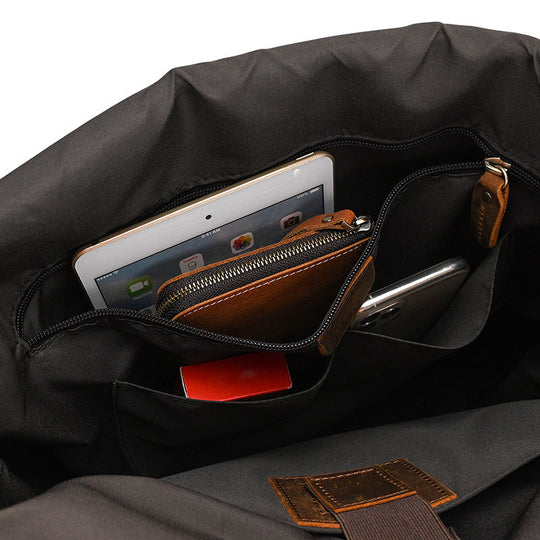 Rowan | Vintage-Lederrucksack mit Klappe