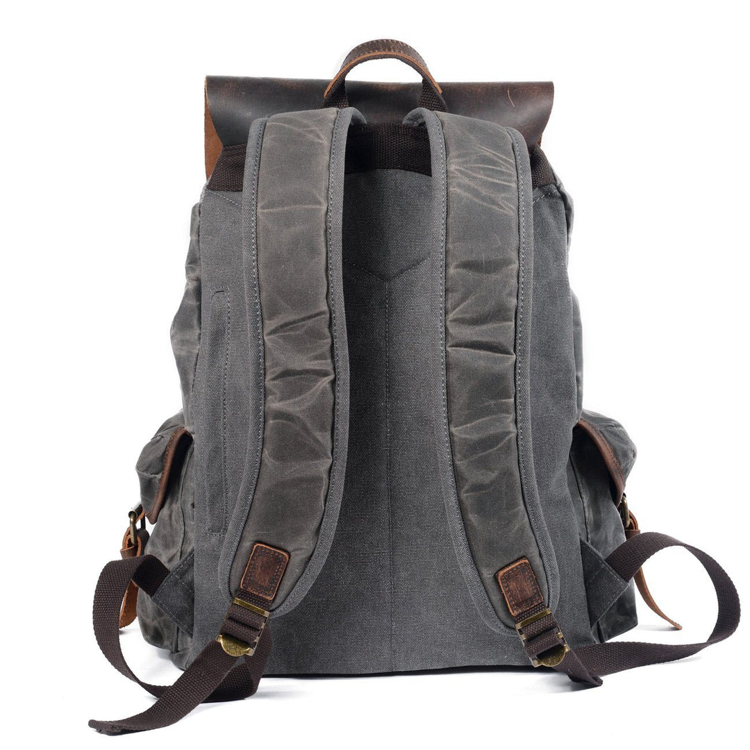 Ravn | Vintage-Rucksack aus gewachstem Canvas und Leder