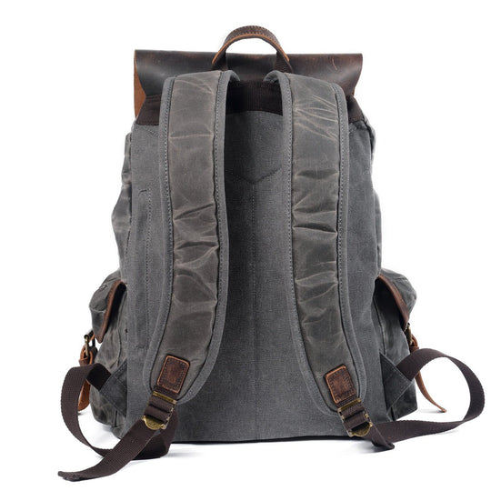 Ravn | Vintage-Rucksack aus gewachstem Canvas und Leder