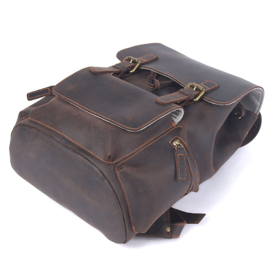 Lior | Vintage-Lederrucksack mit Kordelzug