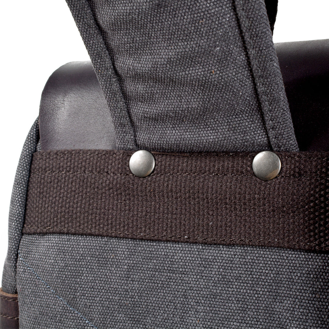 Sorelle | Vintage-Laptop-Rucksack aus gewachstem Canvas und Leder
