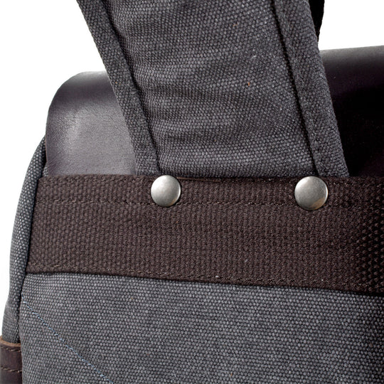 Sorelle | Vintage-Laptop-Rucksack aus gewachstem Canvas und Leder