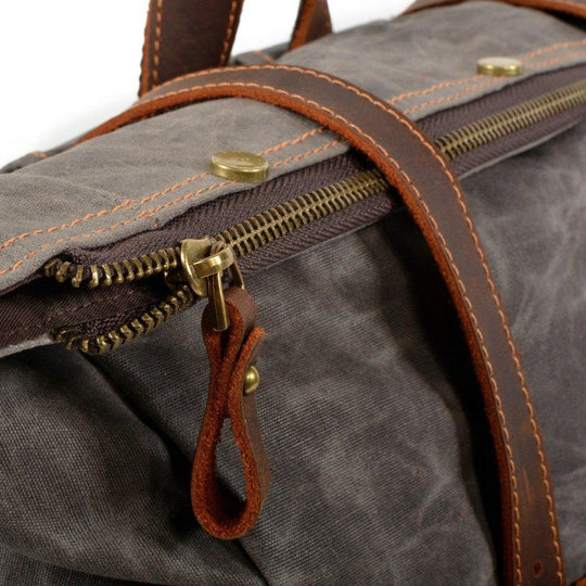 Elric | Vintage-Rucksack aus gewachstem Canvas und Leder