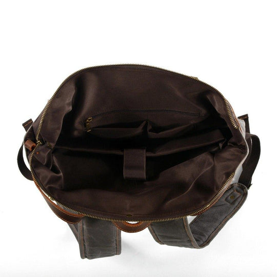 Elric | Vintage-Rucksack aus gewachstem Canvas und Leder