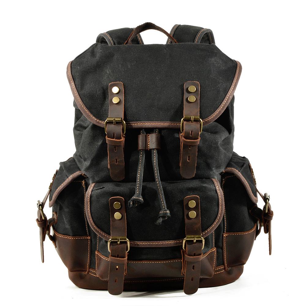 Atlas | Vintage Canvas Leder Wanderrucksack
