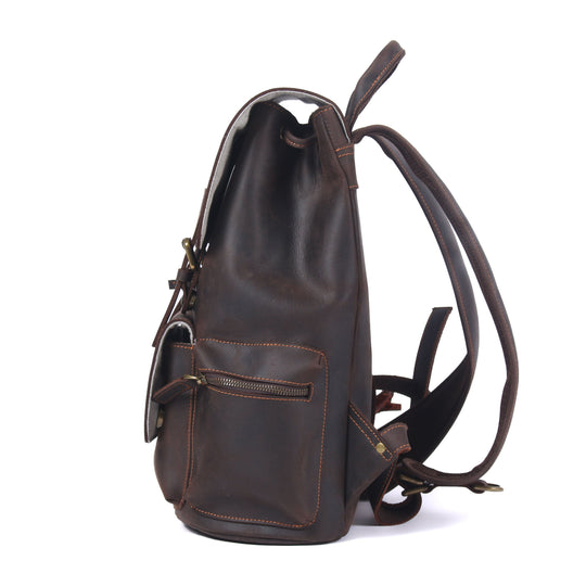 Lior | Vintage-Lederrucksack mit Kordelzug