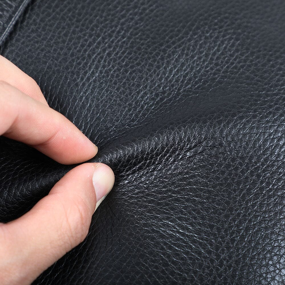 Niko | Schwarzer Leder-Laptop-Rucksack