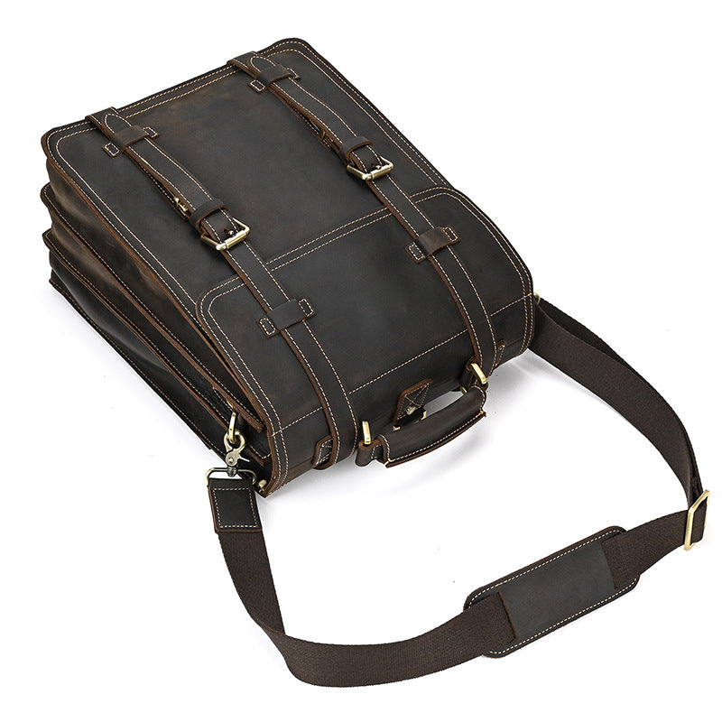 Eris | Vintage-Leder-Rucksack mit abnehmbaren Trägern