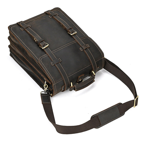 Eris | Vintage-Leder-Rucksack mit abnehmbaren Trägern