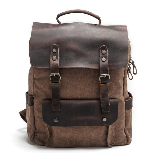 Asher | Vintage-Rucksack aus Canvas und Leder