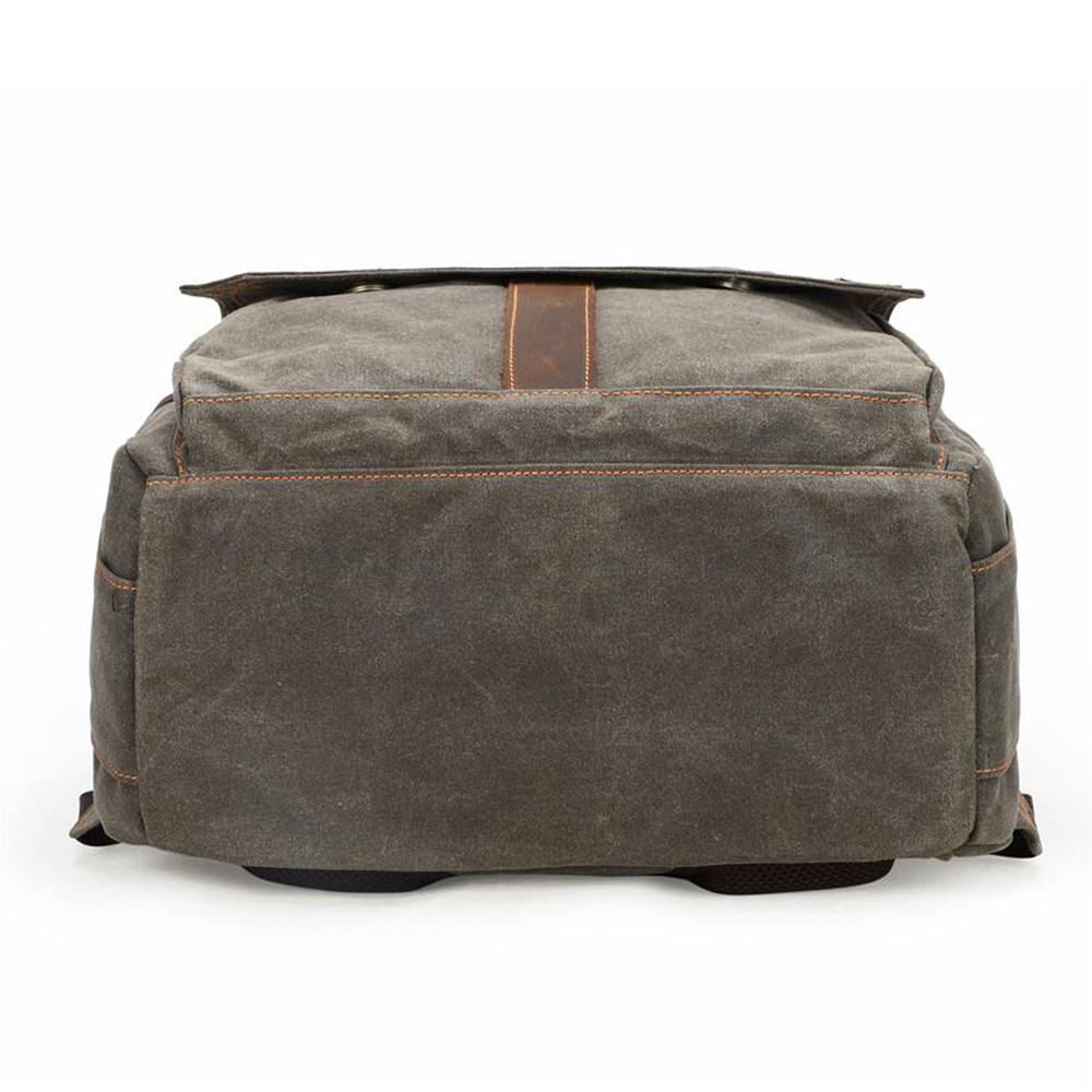 Thalen | Vintage-Rucksack aus gewachstem Canvas und Leder für Kameras