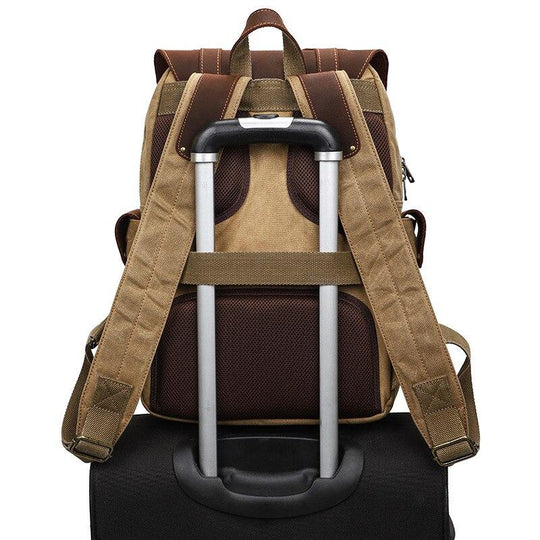 Arvid | Vintage-Rucksack aus Canvas und Leder für die Stadt
