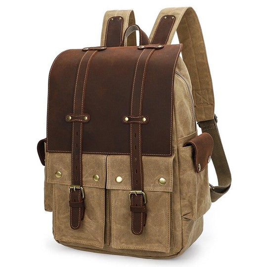 Arvid | Vintage-Rucksack aus Canvas und Leder für die Stadt