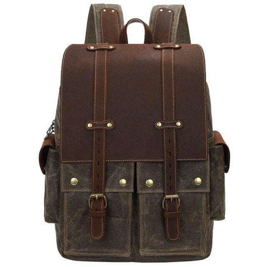 Arvid | Vintage-Rucksack aus Canvas und Leder für die Stadt