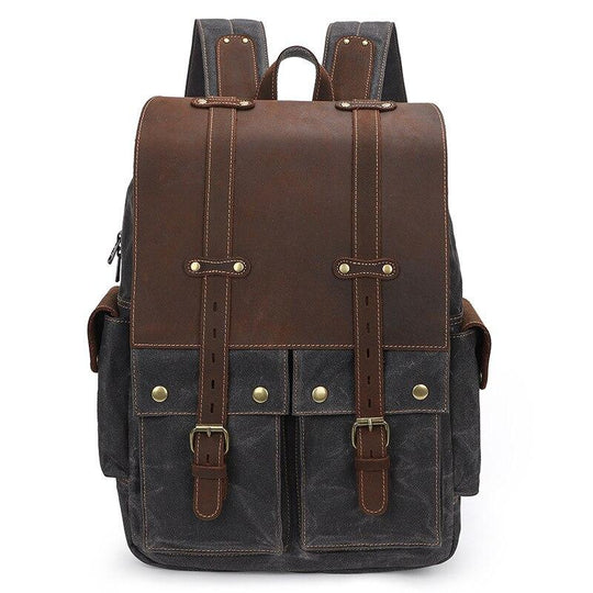 Arvid | Vintage-Rucksack aus Canvas und Leder für die Stadt