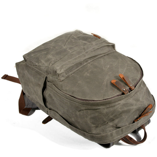 Strathmore | Vintage-Buchertasche aus gewachstem Canvas und Leder