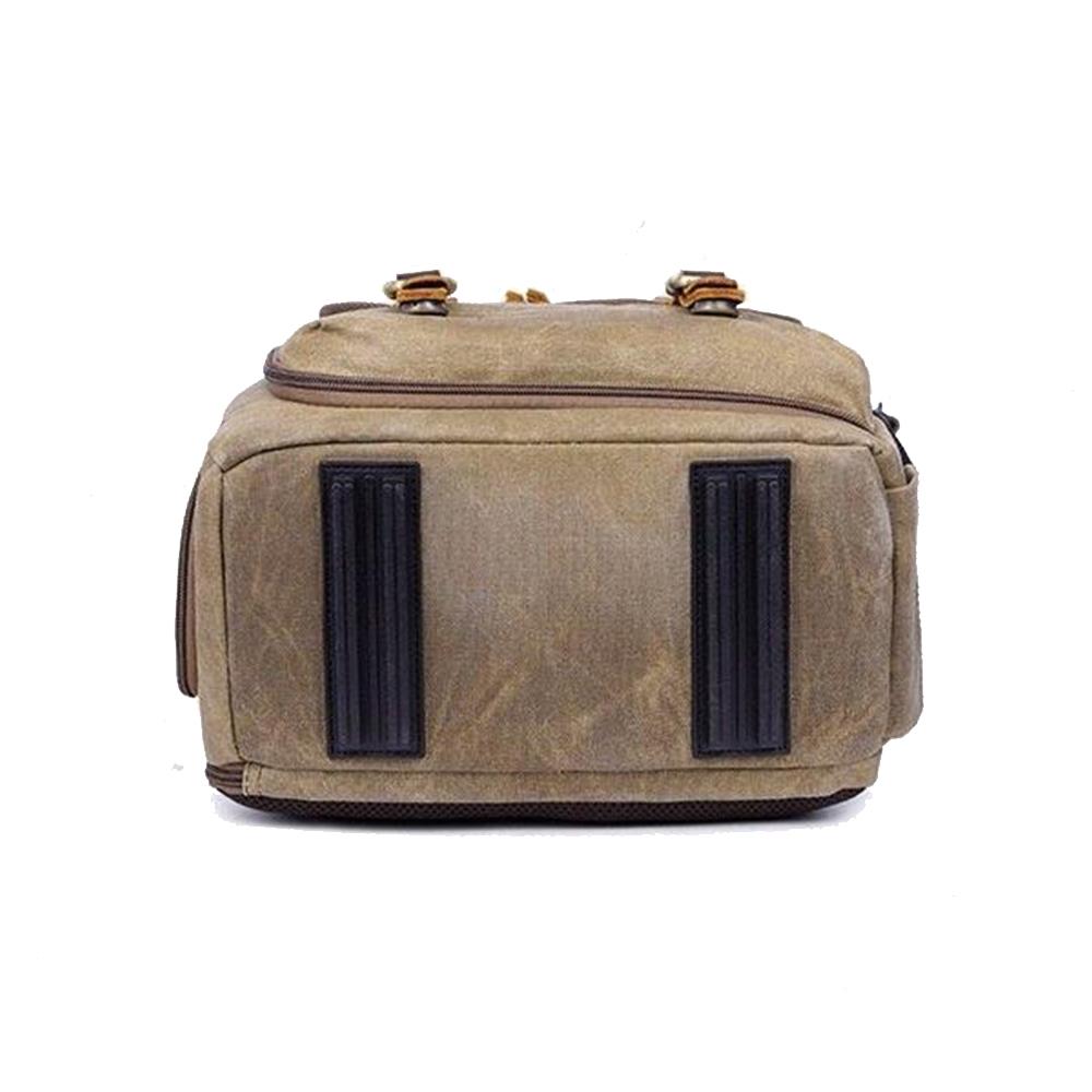 Luthar | Vintage-Kamera-Rucksack aus Canvas und Leder