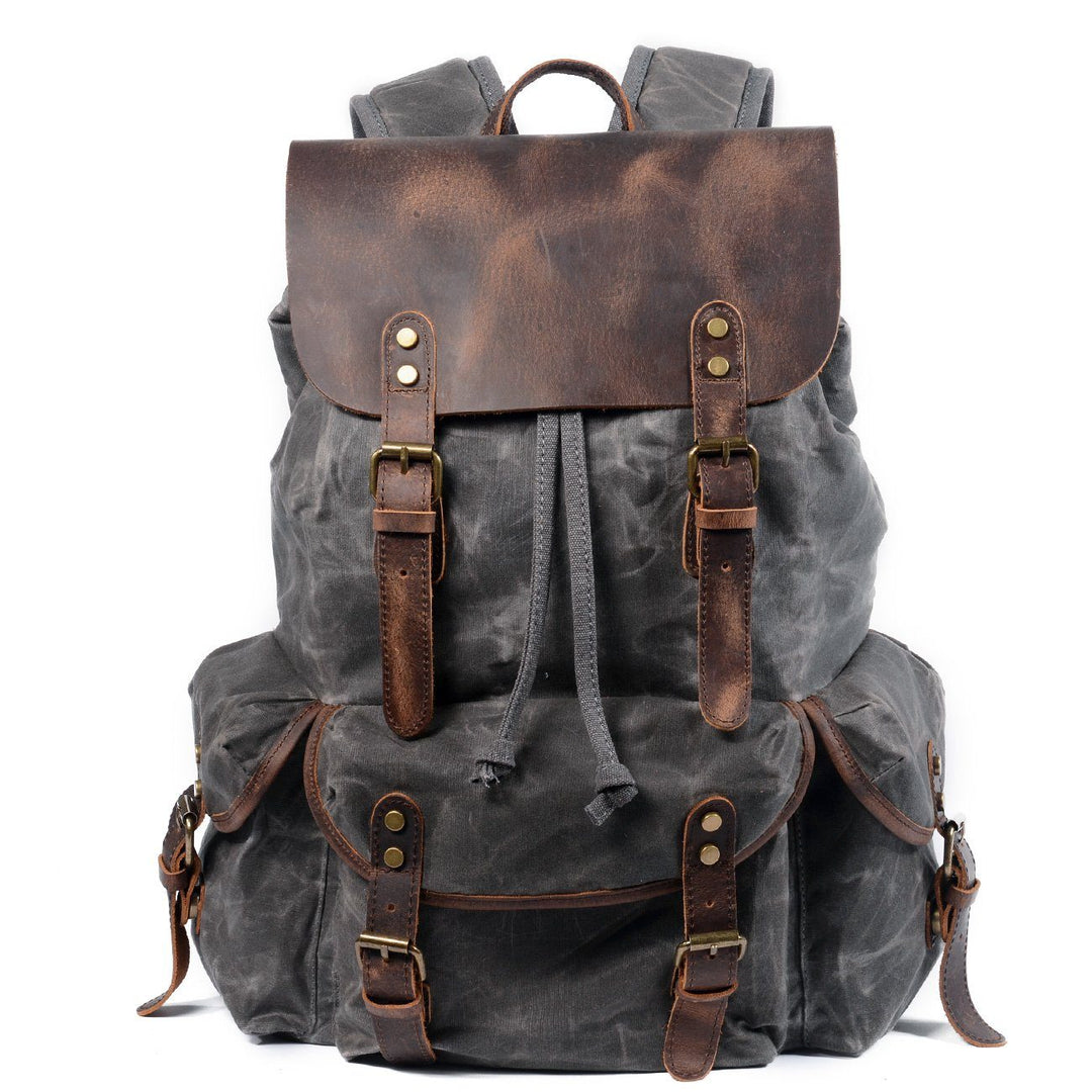 Ravn | Vintage-Rucksack aus gewachstem Canvas und Leder