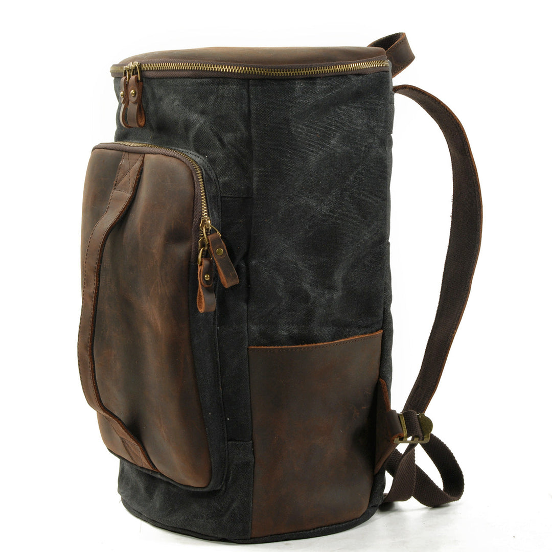 Brannor | Vintage Rucksack aus gewachstem Canvas und Leder