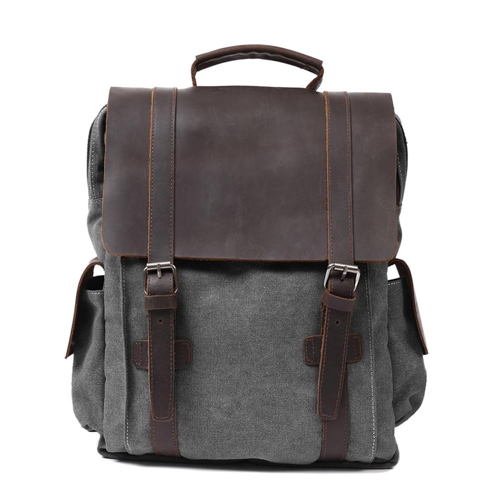 Novera | Vintage Canvas Lederrucksack