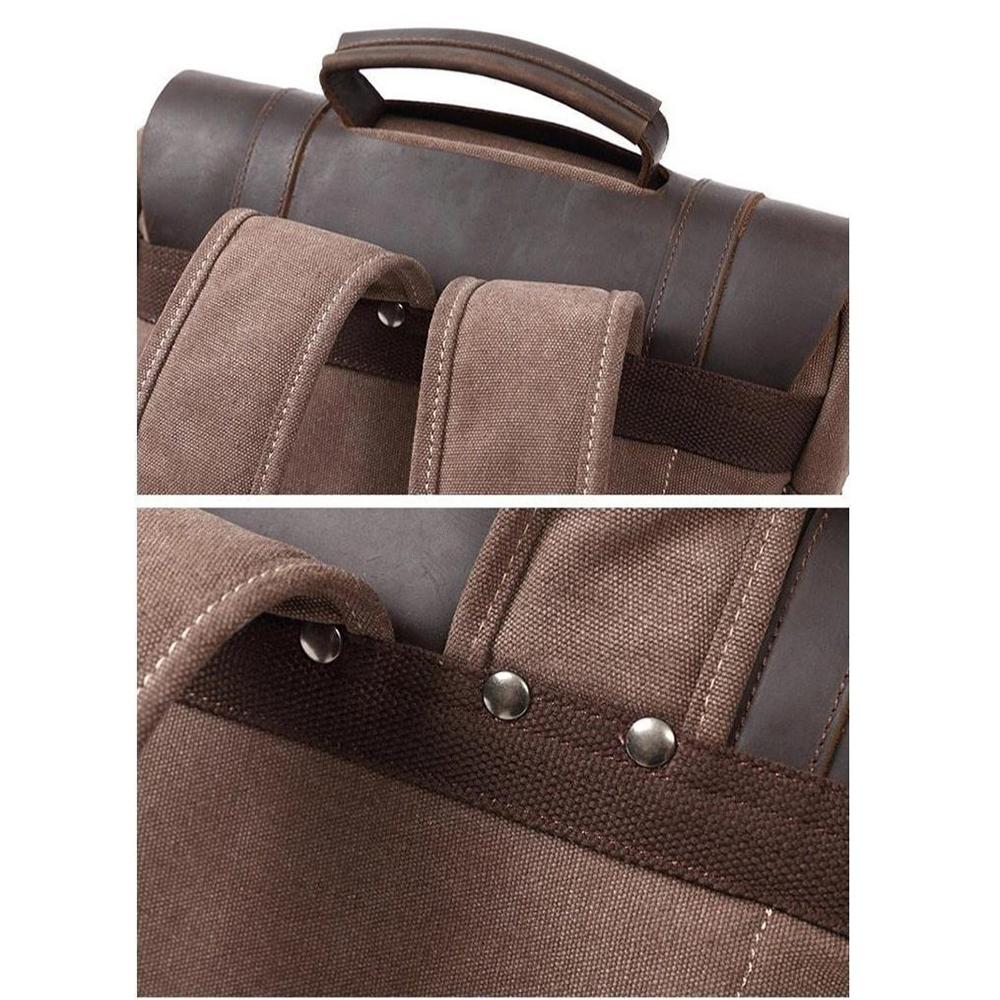 Novera | Vintage Canvas Lederrucksack