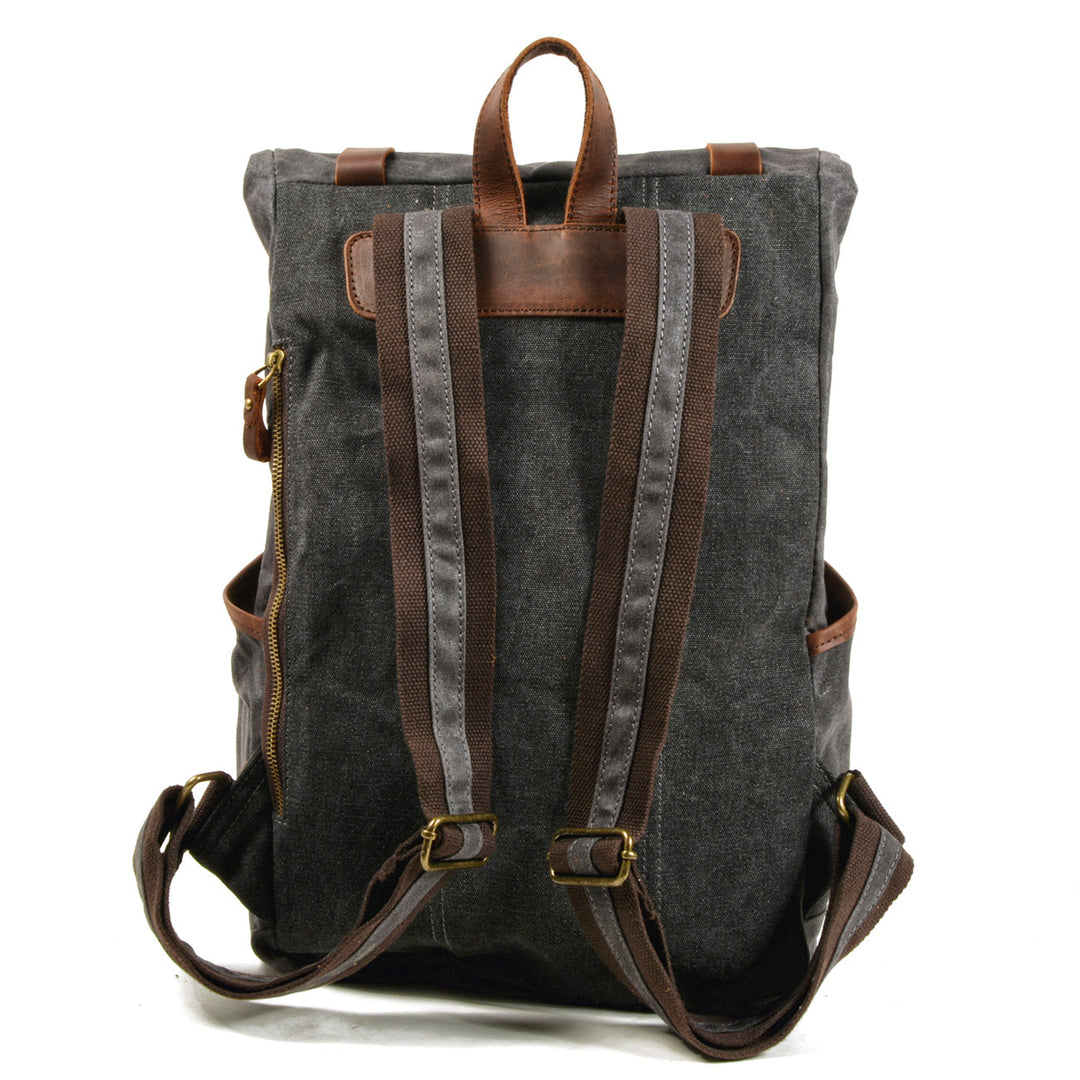 Maelor | Vintage-Rucksack aus Canvas und Leder