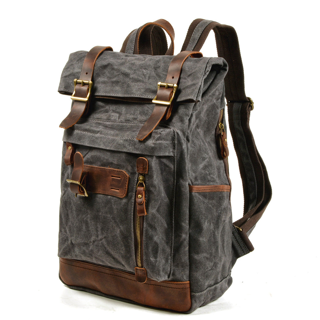 Maelor | Vintage-Rucksack aus Canvas und Leder