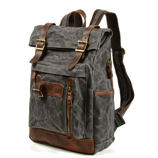 Maelor | Vintage-Rucksack aus Canvas und Leder
