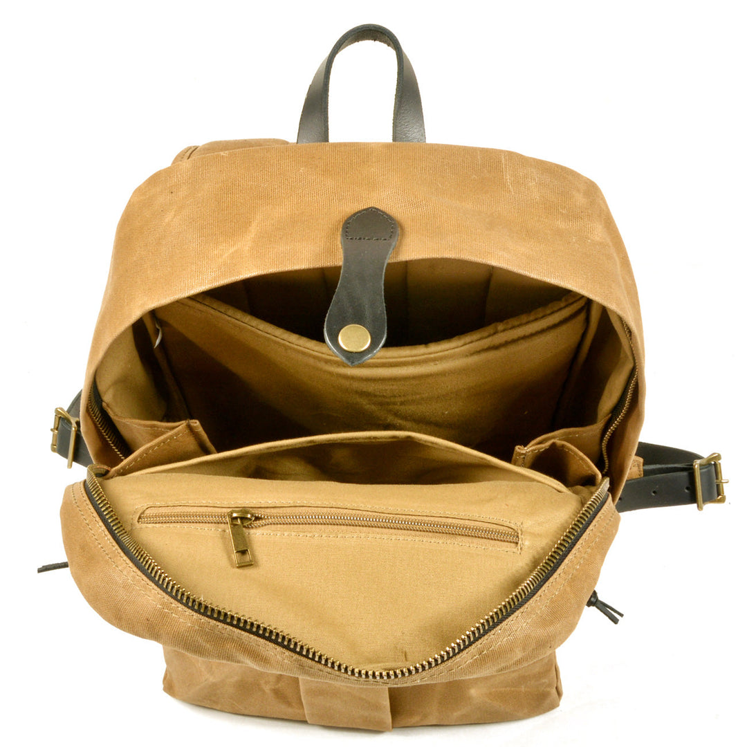 Calder | Rucksack aus gewachstem Canvas und Leder