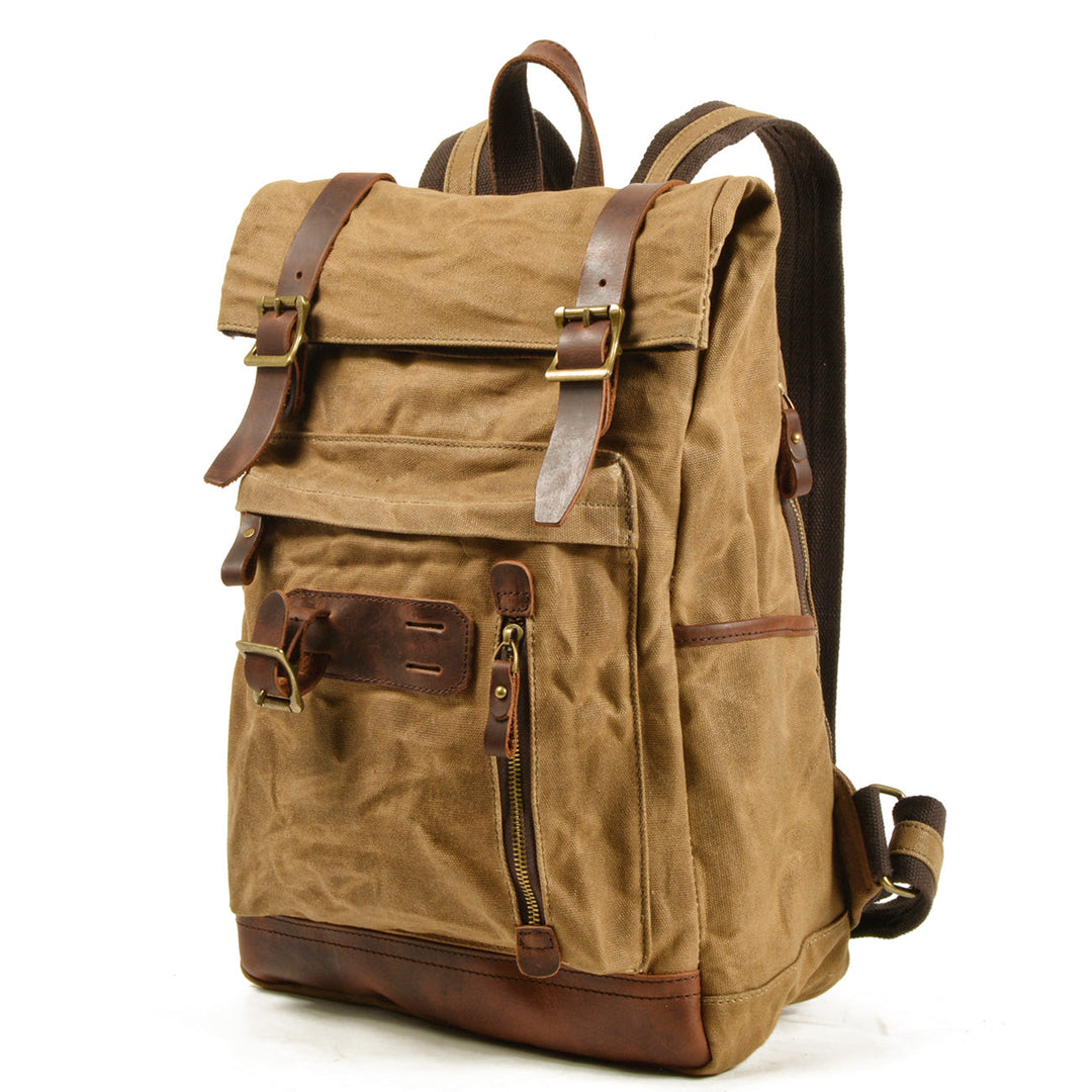 Maelor | Vintage-Rucksack aus Canvas und Leder
