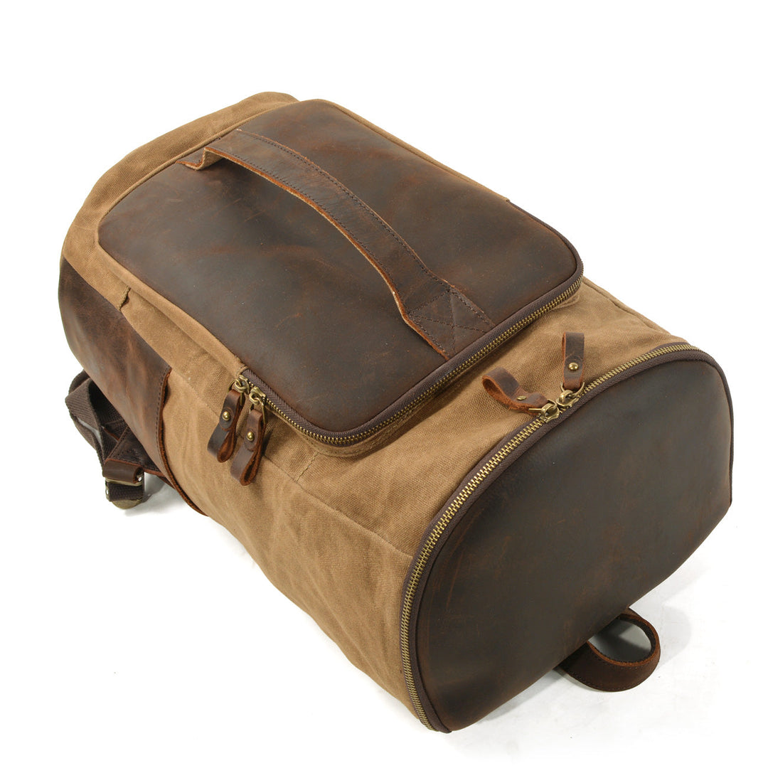 Brannor | Vintage Rucksack aus gewachstem Canvas und Leder