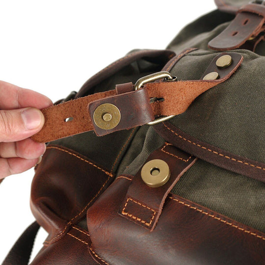 Atlas | Vintage Canvas Leder Wanderrucksack