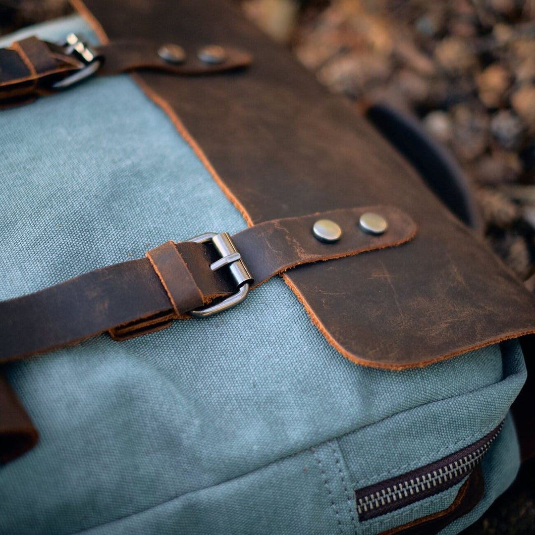 Asher | Vintage-Rucksack aus Canvas und Leder