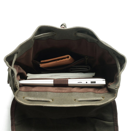 Atlas | Vintage Canvas Leder Wanderrucksack