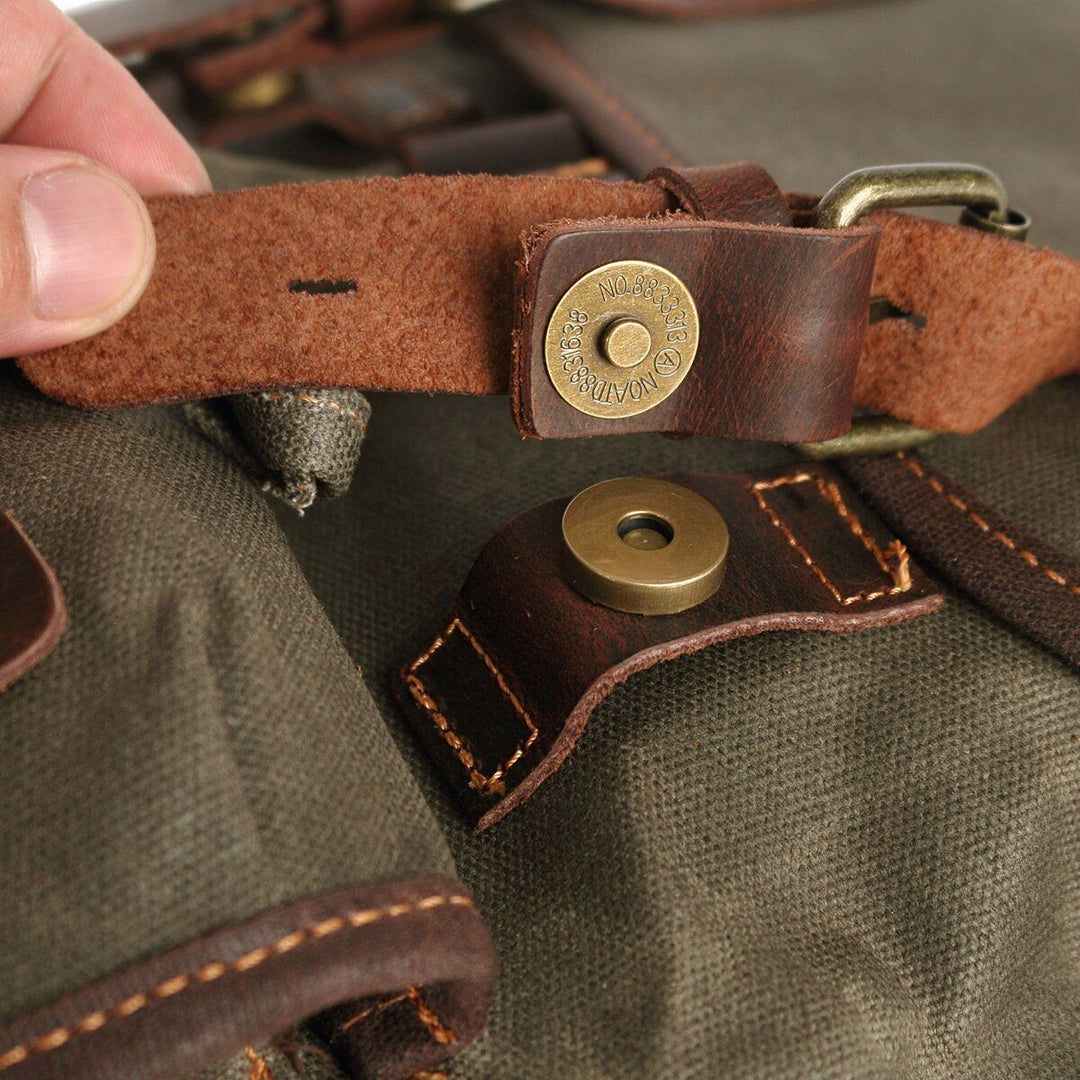 Atlas | Vintage Canvas Leder Wanderrucksack
