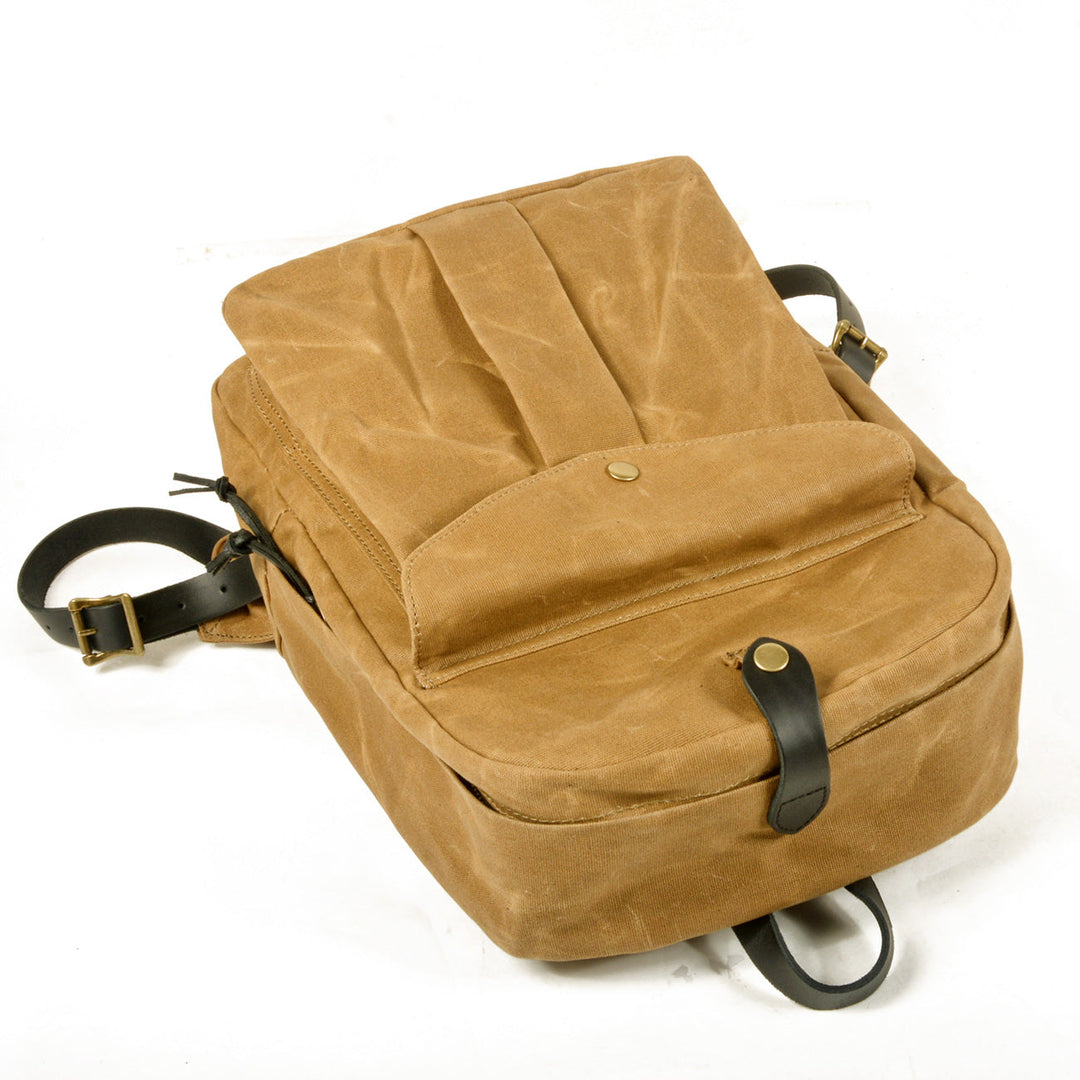 Calder | Rucksack aus gewachstem Canvas und Leder