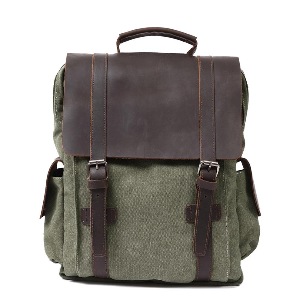 Novera | Vintage Canvas Lederrucksack