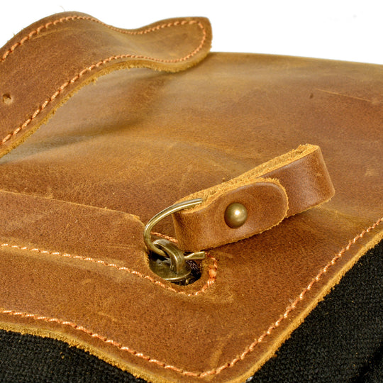 Halden | Vintage Rolltop-Rucksack aus gewachstem Canvas und Leder