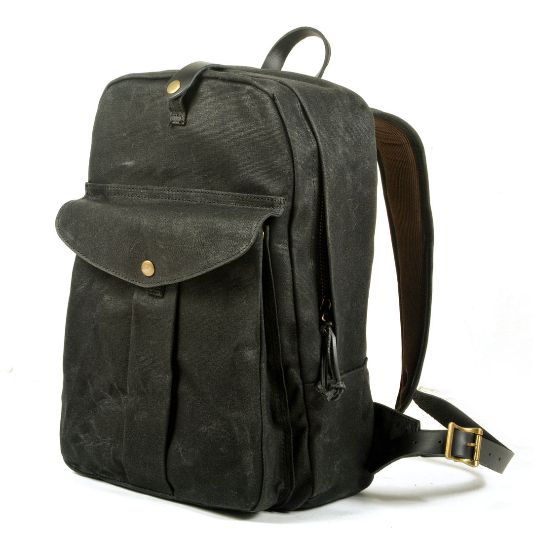 Calder | Rucksack aus gewachstem Canvas und Leder