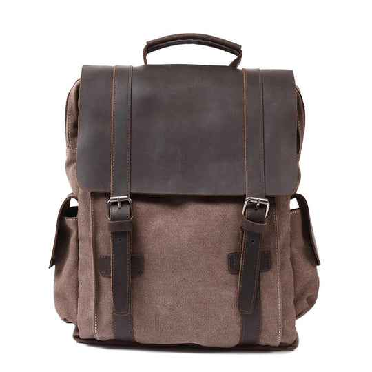 Novera | Vintage Canvas Lederrucksack