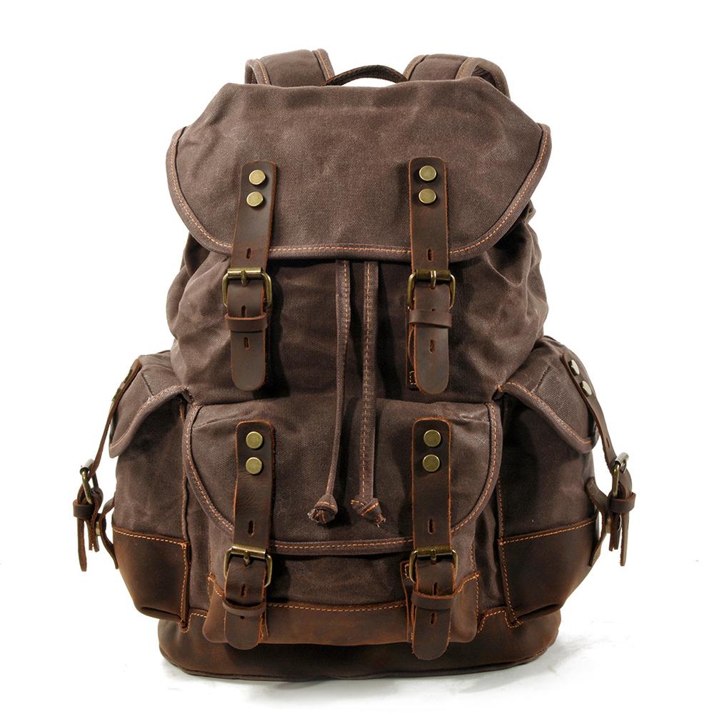 Atlas | Vintage Canvas Leder Wanderrucksack