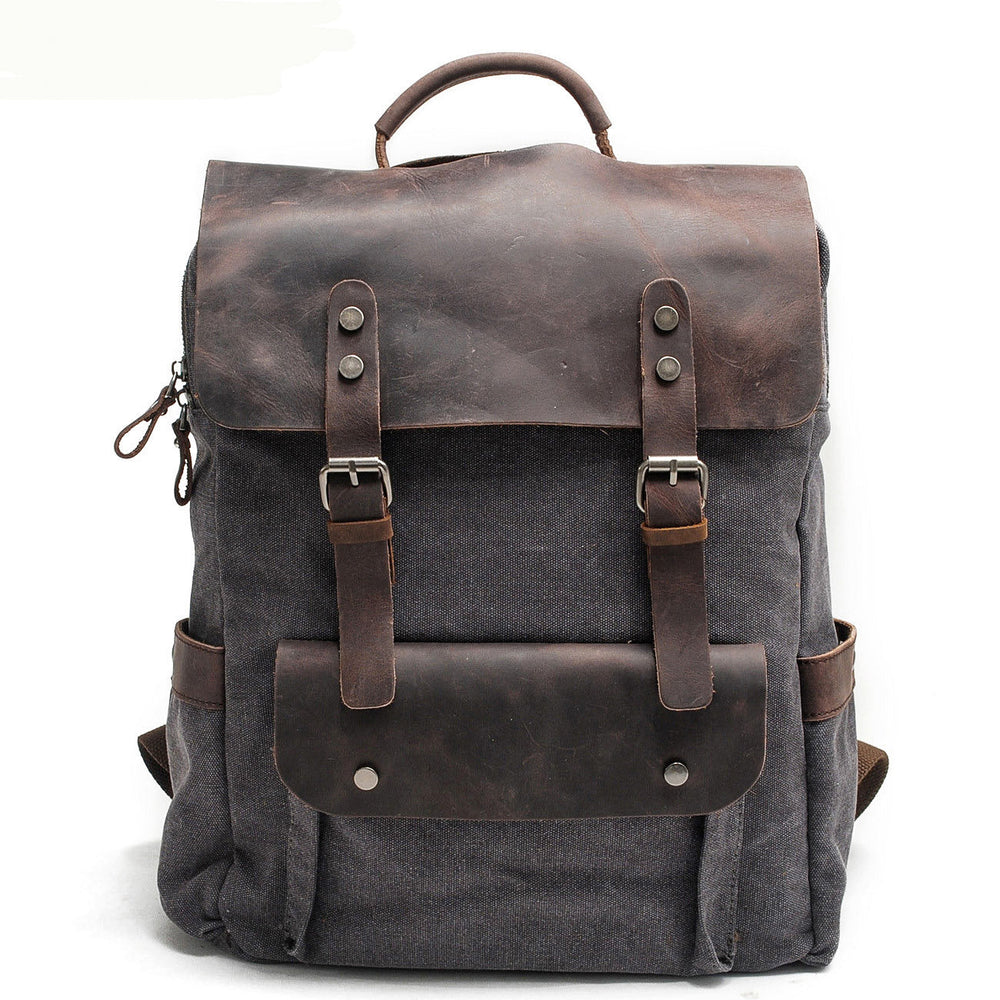 Asher | Vintage-Rucksack aus Canvas und Leder
